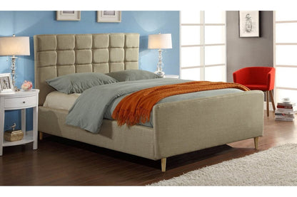 Sienna Beige Fabric Double Bed