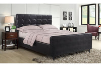 Sienna Black PU Leather King Bed - Furniture Instore