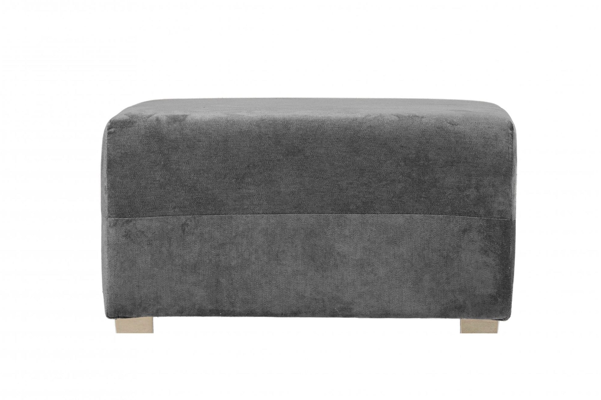 Verona Grey Fabric Footstool - Furniture Instore