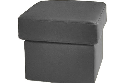 Valerie Grey Leather Foostool