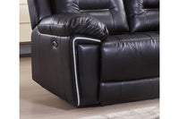 Henry Black Leather Electric Recliner 3 Seater Sofa - Furniture Instore