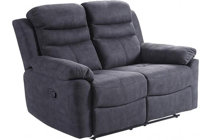 Conway Grey Fabric Manual Recliner 2 Seater Sofa