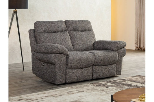 Tanya Brown Fabric Electric Recliner 2 Seater Sofa - Furniture Instore