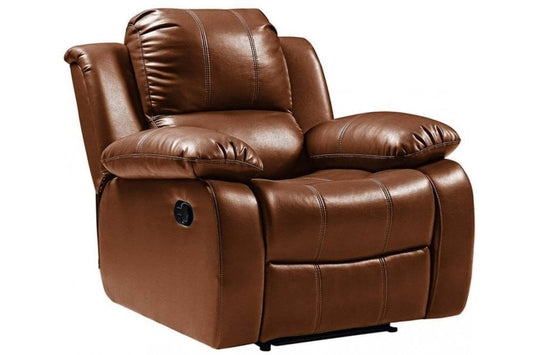 Valencia Leather Tan Manual Recliner Armchair