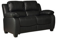 Valerie Black Leather 2 Seater Sofa