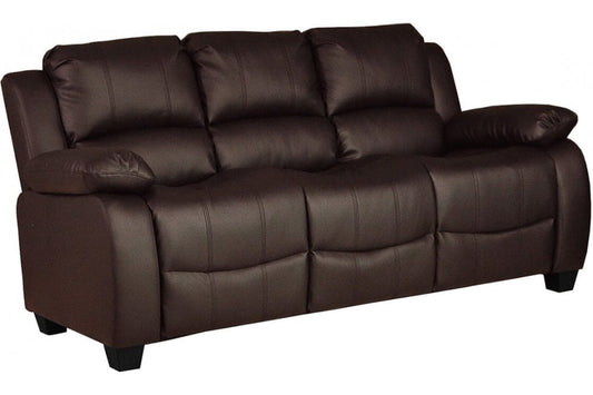 Valerie Brown Leather 3 Seater Sofa