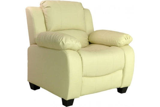 Valerie Cream Leather Armchair