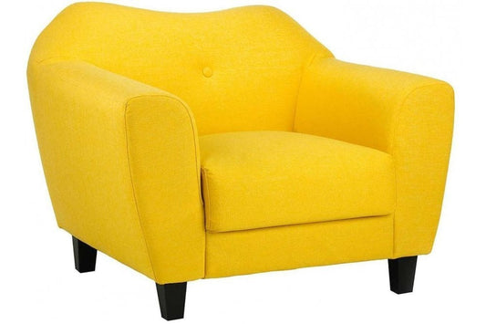 Alex Yellow Fabric Armchair
