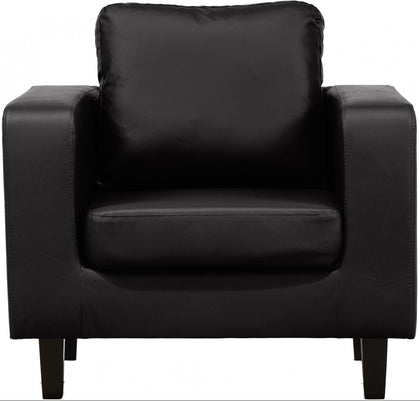 Box Black Leather Armchair - Furniture Instore