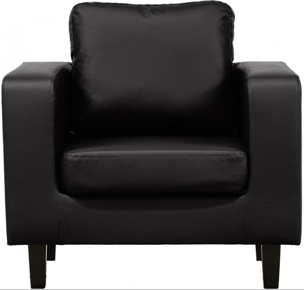 Box Black     Leather Armchair