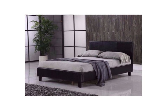 Prado Black Leather Single Bed