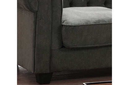 Chesterfield Grey Fabric 2 Seater Sofa - Furniture Instore