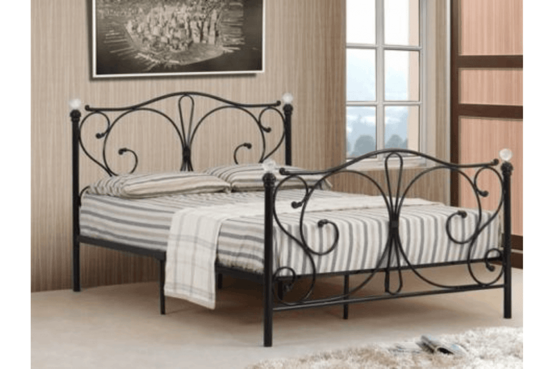 Florence Black Metal King Bed - Furniture Instore