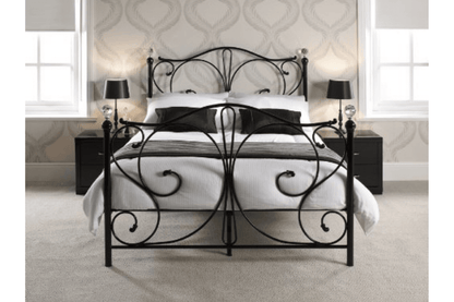 Florence Black Metal King Bed - Furniture Instore