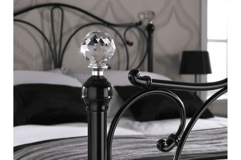 Florence Black Metal King Bed - Furniture Instore