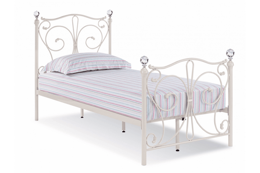Florence White Metal Single Bed