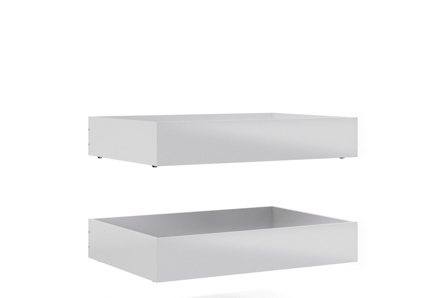 Naia Set of 2 Underbed Drawers (for Single or Double beds) in White High Gloss