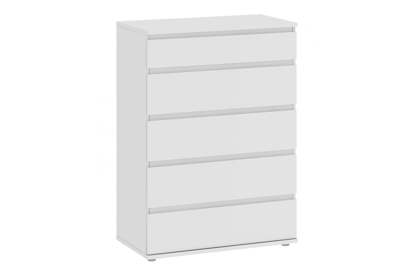 Nova Chest of 5 Drawers in White