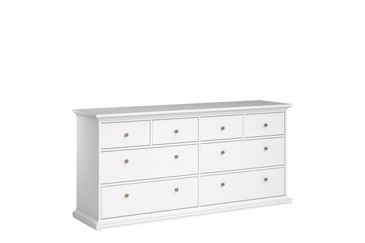 Paris Chest of 8 Drawers in White