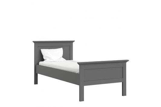 Paris Single Bed (90 x 200) in Matt Grey