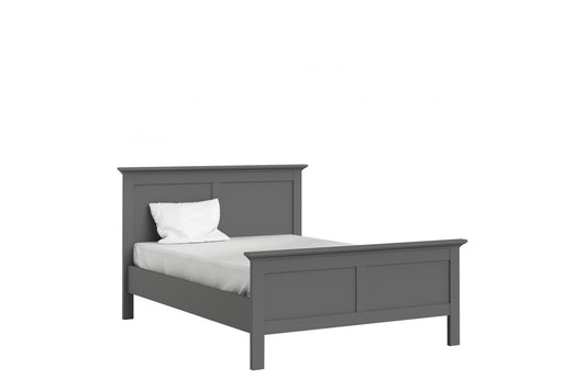 Paris Double Bed 4ft6 (140 x 200) in Matt Grey