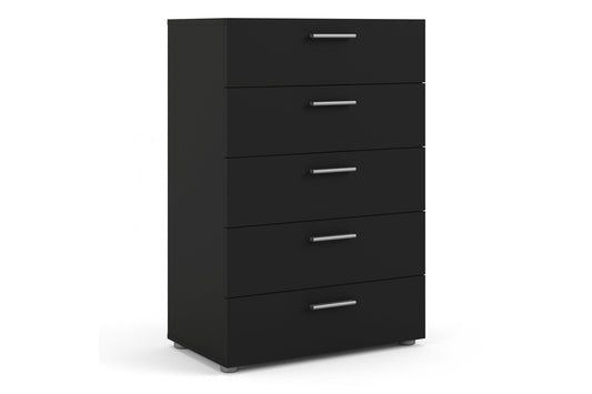 Pepe Chest of 5 Drawers in Black