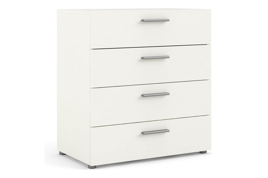 Pepe Chest of 4 Drawers in White Woodgrain