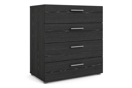 Pepe Chest of 4 Drawers in Black Woodgrain
