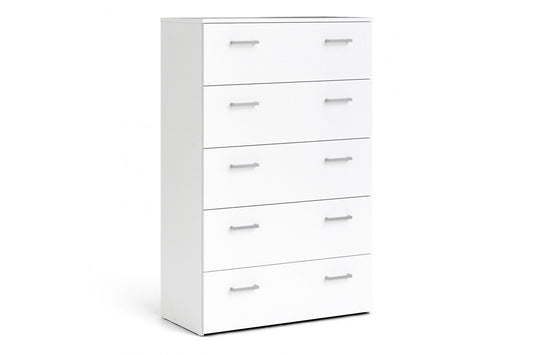 Space Chest of 5 Drawers in White