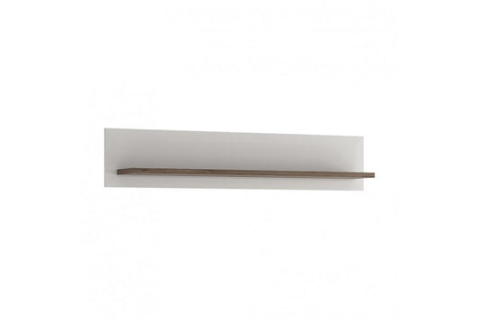 Toronto 125 cm Wall shelf In White and Oak