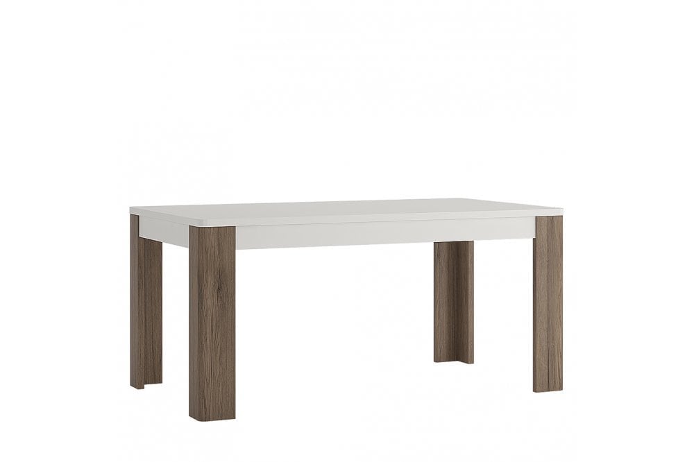 Toronto 160 cm Dining Table In White and Oak
