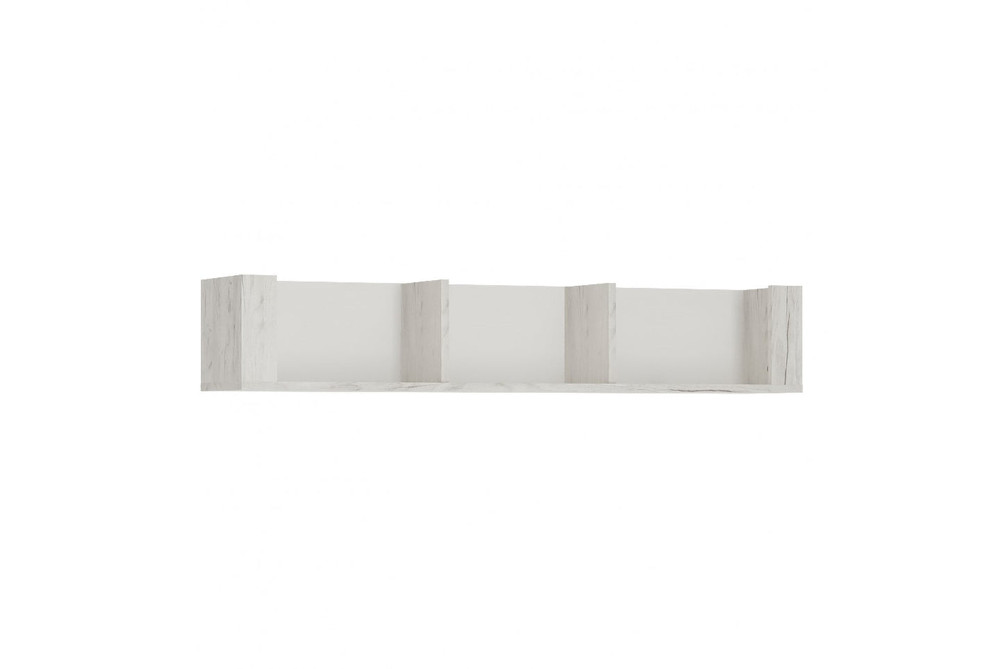 Angel 118.7cm Wall Shelf in White Craft Oak