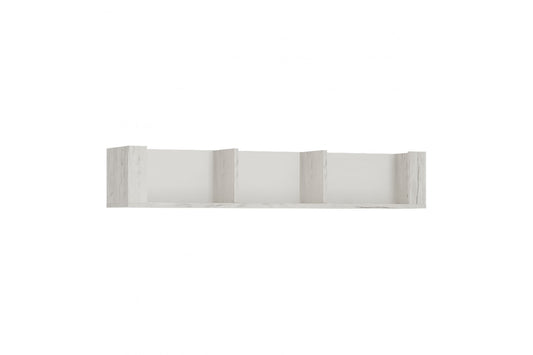Angel 118.7cm Wall Shelf in White Craft Oak