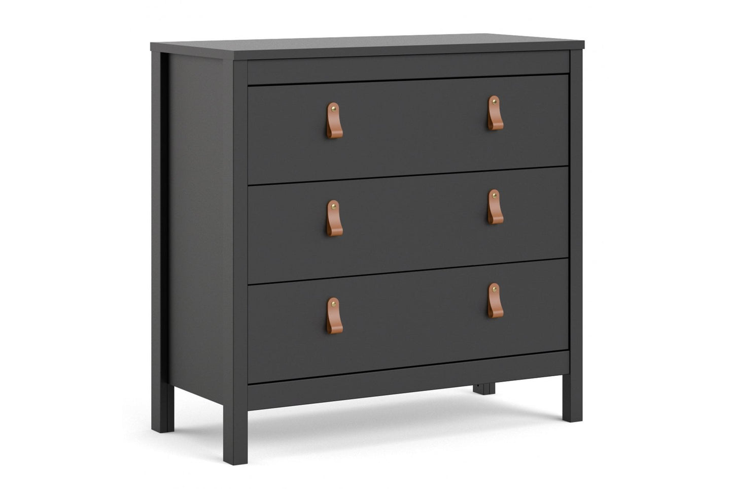 Barcelona Chest 3 drawers in Matt Black
