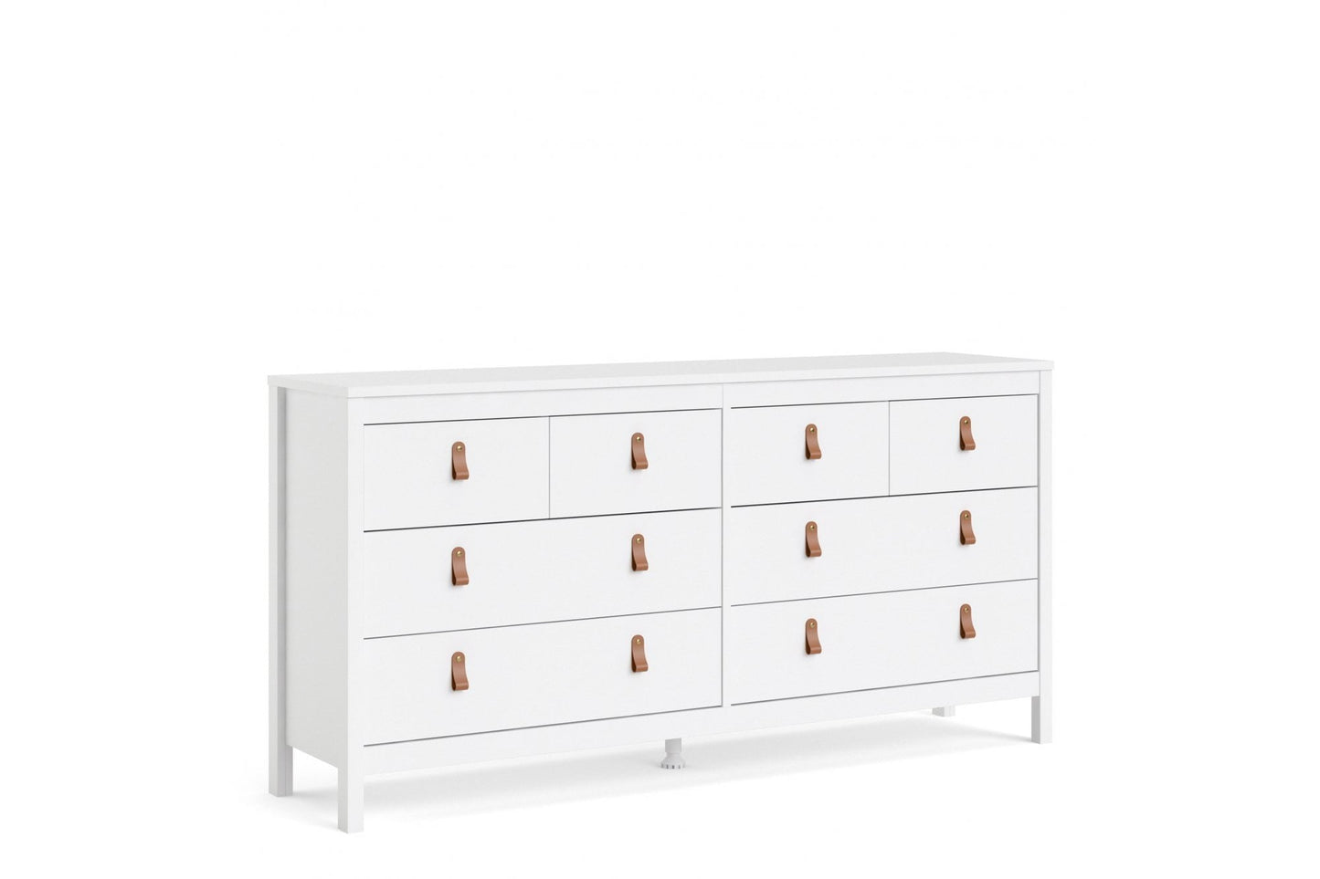 Barcelona Double dresser 4+4 drawers in White