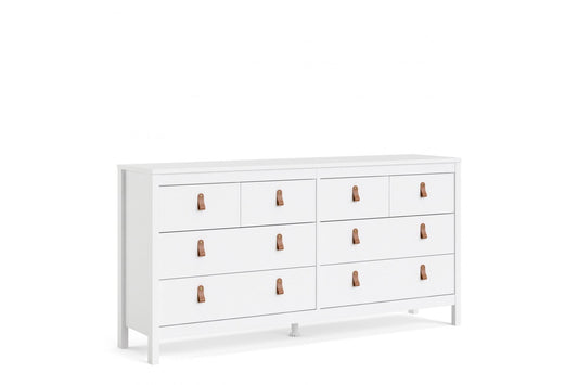 Barcelona Double dresser 4+4 drawers in White