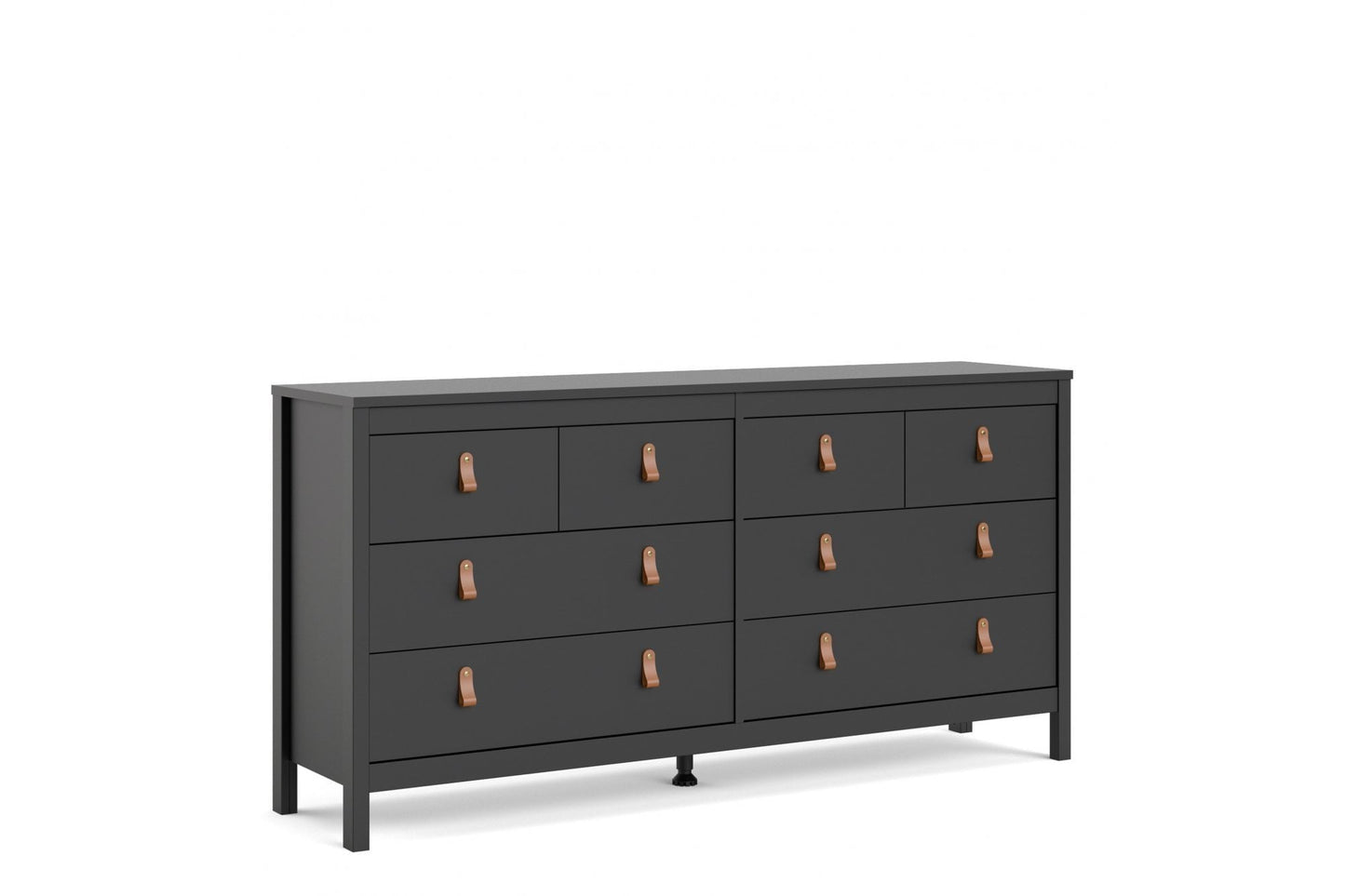 Barcelona Double dresser 4+4 drawers in Matt Black