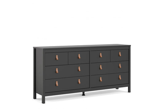 Barcelona Double dresser 4+4 drawers in Matt Black