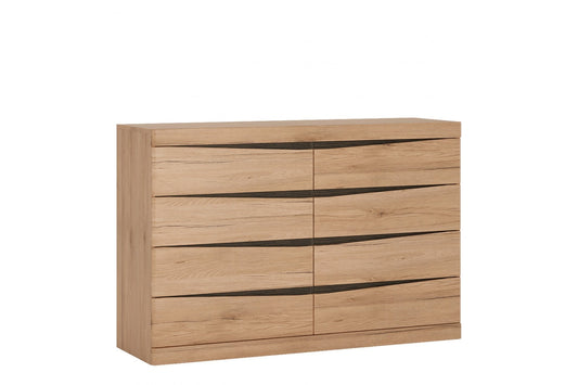 Kensington 4 + 4 Wide Chest of Drawers in Oak
