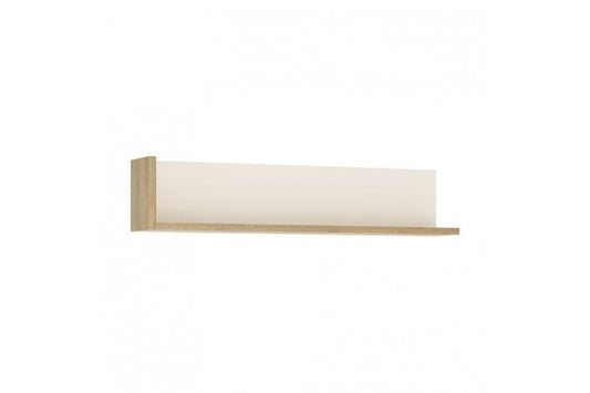 Lyon 120cm wall shelf in Riviera Oak/White