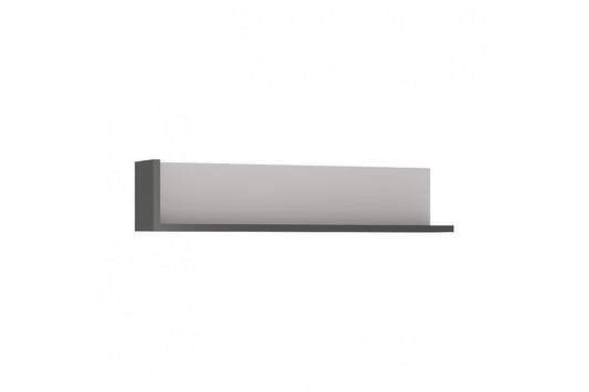 Lyon 120cm wall shelf in Platinum/Light Grey
