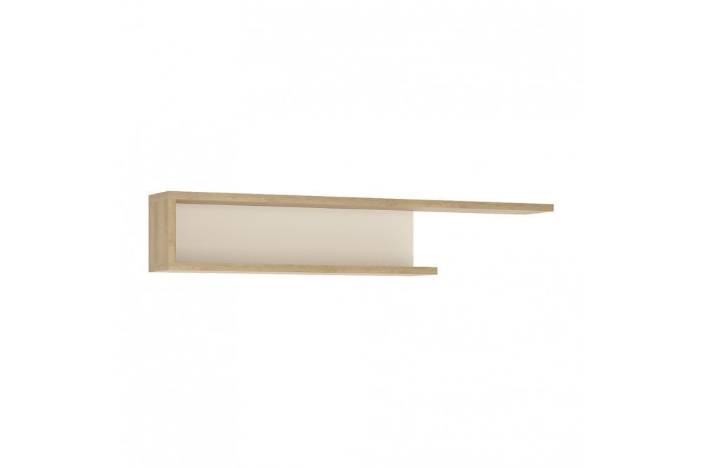 Lyon 140cm wall shelf in Riviera Oak/White