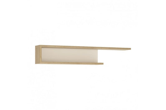 Lyon 140cm wall shelf in Riviera Oak/White