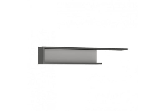 Lyon 140cm wall shelf in Platinum/Light Grey