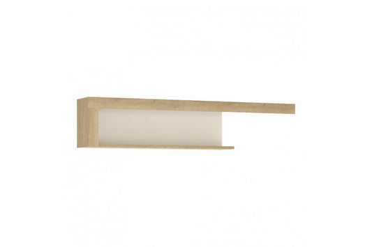 Lyon 130cm wall shelf in Riviera Oak/White