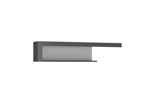 Lyon 130cm wall shelf in Platinum/Light Grey