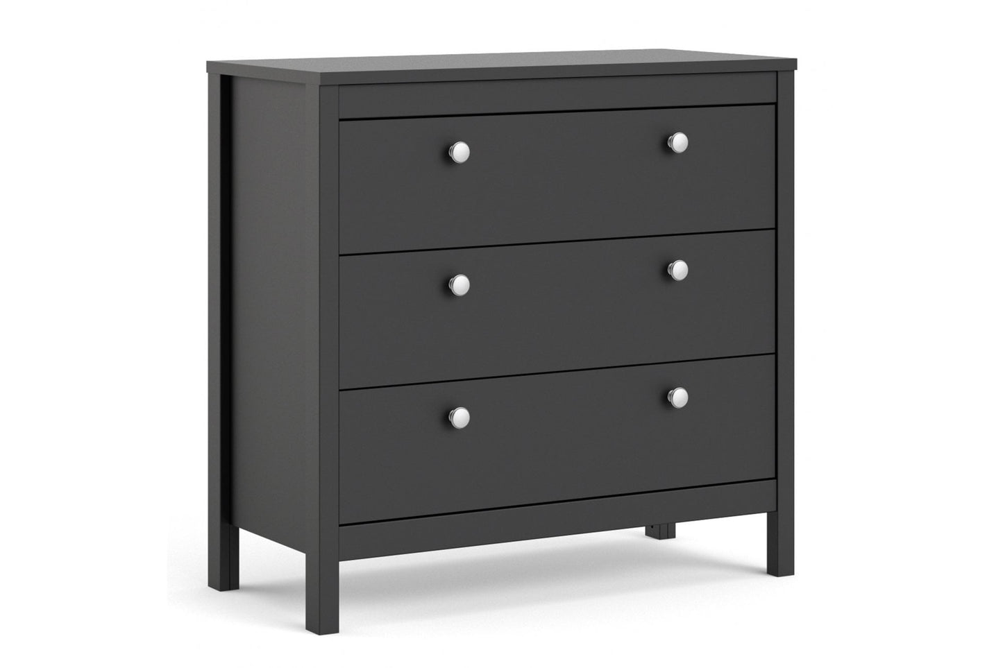 Madrid Chest 3 drawers in Matt Black