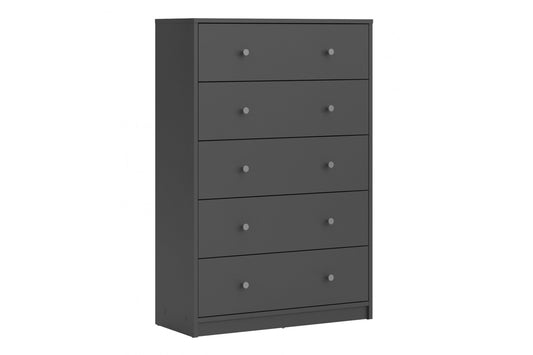 May Chest of 5 Drawers in Grey