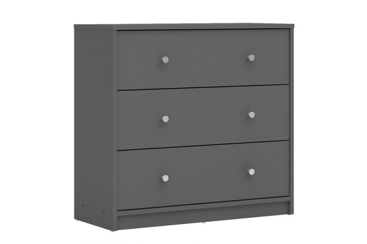 May Chest of 3 Drawers in Grey