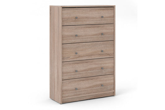 May Chest of 5 Drawers in Truffle Oak